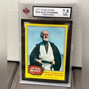 1977 Star Wars #195 Alec Guiness As Ben Kenobi KSA 7.5 FRESHLY GRADED NOT PSA